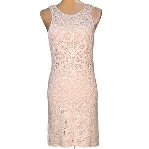 Endless Rose White Crochet V-Back Mini Dress Size S/M Coastal Grandma Coquette
